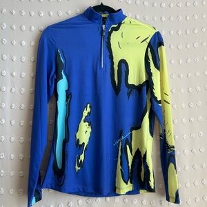 Jamie Sadock Sunsense Long Sleeve Quarter Zip Sun Shirt Golf Sz XS Vapor Print